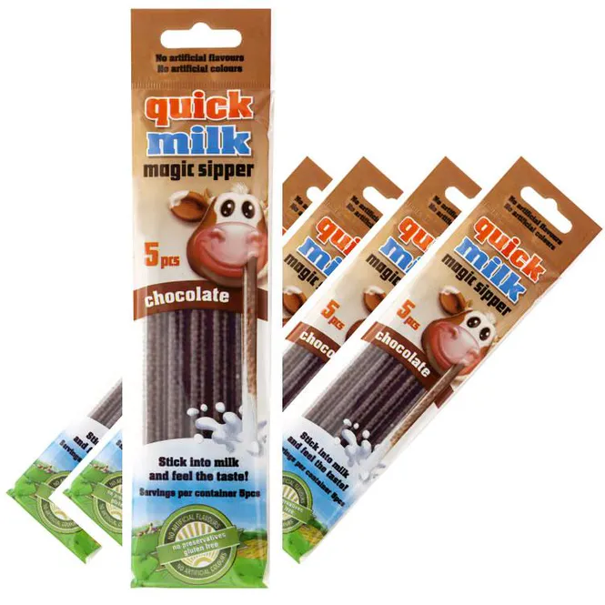 Hovedbilde Quick milk magic sipper sjokolade 20 pakker a 5 stk.