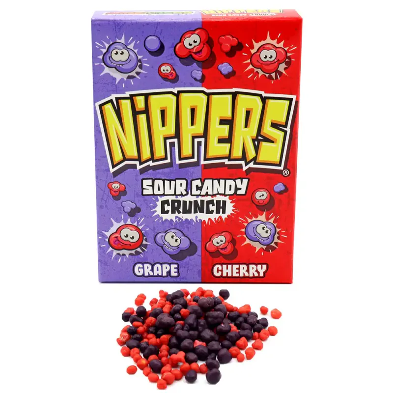 Zed Candy Nippers Grape & Cherry Box 50g  (OUTLET) (Best før: 2.9.2027)