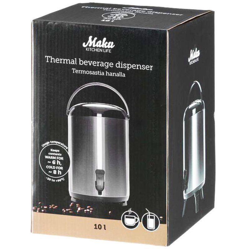 Drikkebeholder - Termokanne med Kran - 10 Liter for både kald og varm drikke
