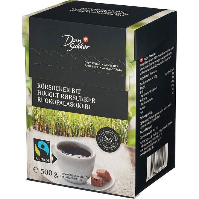 Hovedbilde Råsukker biter 500g