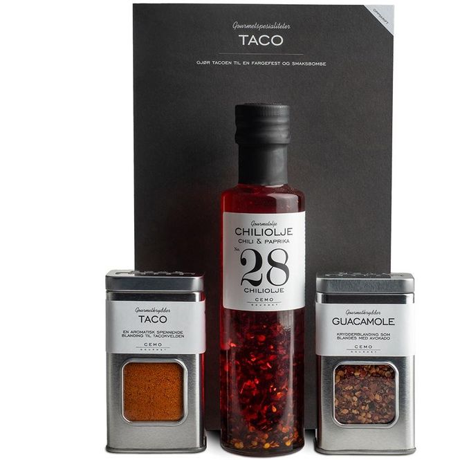 Hovedbilde Temapose taco - Tacokrydder, Chiliolje, Guacamolekrydder og taco ...