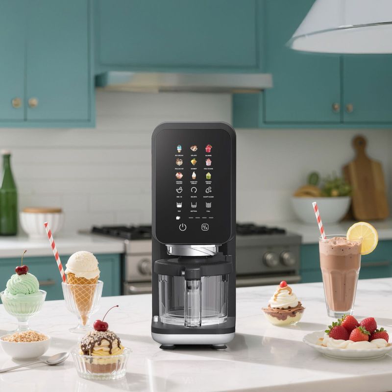 Iskrem eller Milkshake Maskin - Helautomatisk Maskin med 12 Programmer