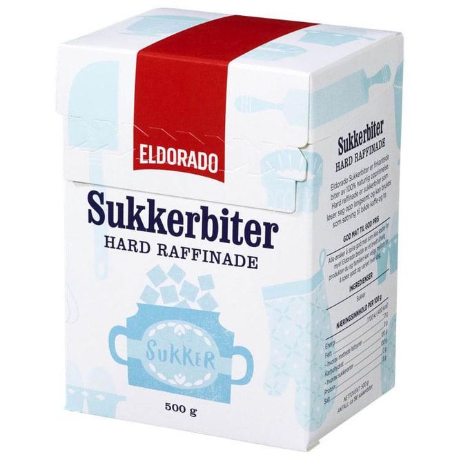 Hovedbilde Sukkerbiter hard raffinade 500g eldorado 10 esker